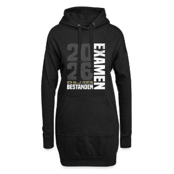 Examen Bestanden 2026 - Ich Habe Fertig - Hoodie-Kleid - Schwarz - Vorne