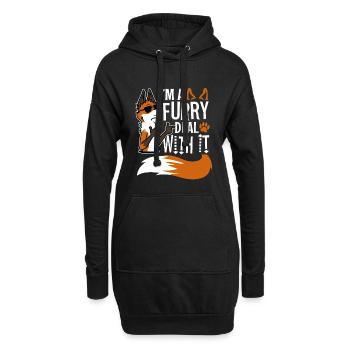 Je suis un plâtre avec ça - Sweat-shirt à capuche long Femme - noir - Devant