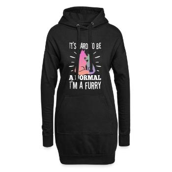 It's Hard To Be A Normal I'm A Furry - Hoodie-Kleid - Schwarz - Vorne