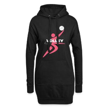 Modernes Volleyball Training Shirt - Hoodie-Kleid - Schwarz - Vorne