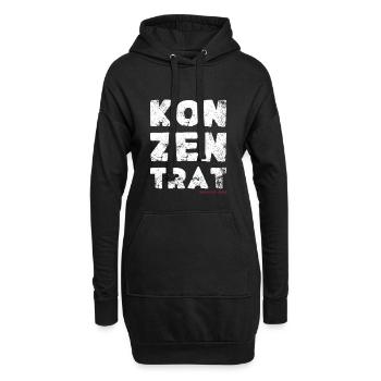 Je ne suis pas petit, je suis un concentré qui dit - Sweat-shirt à capuche long Femme - noir - Devant