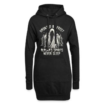Frostgespenster über Alaskas Gipfel - Hoodie-Kleid - Schwarz - Vorne