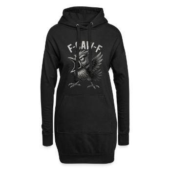 Krachender Rabenruf F-Caw-F - Hoodie-Kleid - Schwarz - Vorne