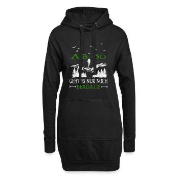 À partir de 60 ans, c’est la montée Anniversaire - Sweat-shirt à capuche long Femme - noir - Devant