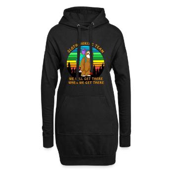 Sloth Hiking Team lustiges Hemd - Hoodie-Kleid - Schwarz - Vorne