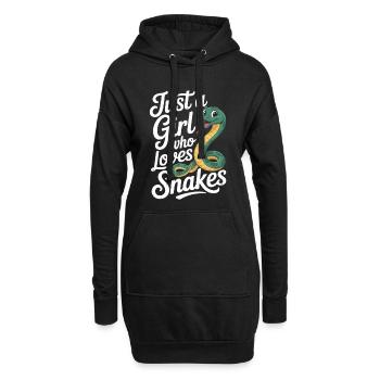 Chemise d’amoureux des serpents pour les Herp Girls et les fans de reptiles - Sweat-shirt à capuche long Femme - noir - Devant