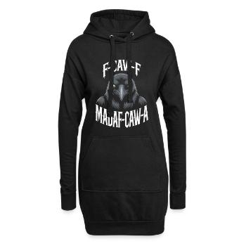 Krähenmaske Gedankenspiel Motiv - Hoodie-Kleid - Schwarz - Vorne