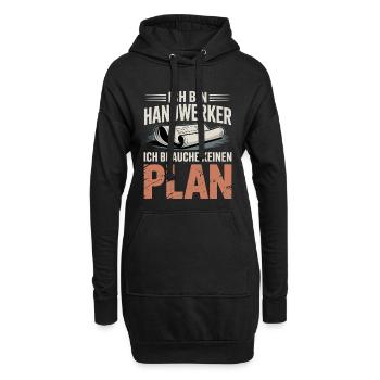 Des artisans sans plan - Sweat-shirt à capuche long Femme - noir - Devant