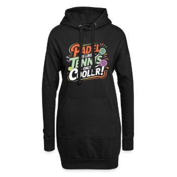 Maillot de padel pour les amateurs de sport et de tennis - Sweat-shirt à capuche long Femme - noir - Devant