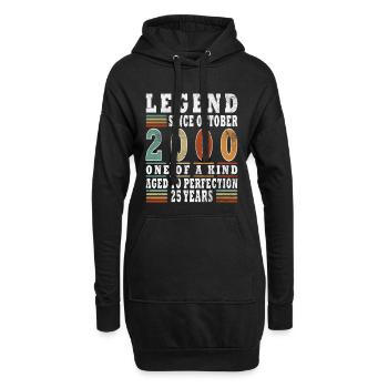 25ème Anniversaire Légende Octobre Année 2000 - Sweat-shirt à capuche long Femme - noir - Devant