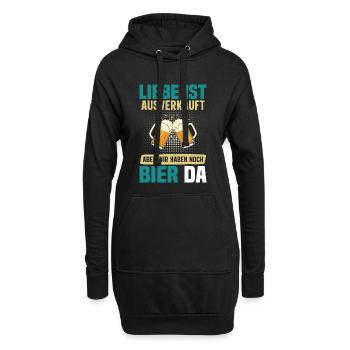 Malle LIEBE IST AUSVERKAUFT BIER IST NOCH DA - Hoodie-Kleid - Schwarz - Vorne