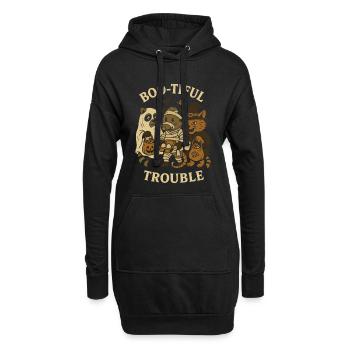 Boo-Tiful Trouble Halloween Costume Fun - Sweat-shirt à capuche long Femme - noir - Devant