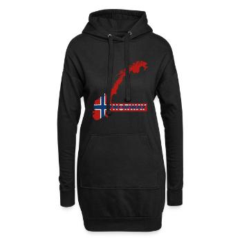 Norvège Vacances Nature Cadeau - Sweat-shirt à capuche long Femme - noir - Devant