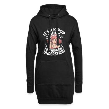 K-Pop Thing Lustig Korea Musik Anime - Hoodie-Kleid - Schwarz - Vorne