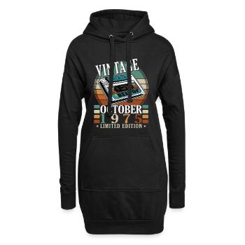 oktober 1975 Jahrestag oktober 1975 oktober - Hoodie-Kleid - Schwarz - Vorne