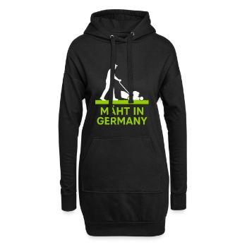 Mäht in Germany Rasenmäher  - Hoodie-Kleid - Schwarz - Vorne