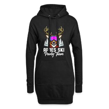 Apres Ski Party Team - Hoodie-Kleid - Schwarz - Vorne