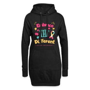 La neurodiversité est mon superpouvoir - Sweat-shirt à capuche long Femme - noir - Devant