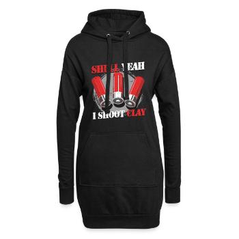 Tontaubenschießen Shell Yeah I Shoot Clay - Hoodie-Kleid - Schwarz - Vorne