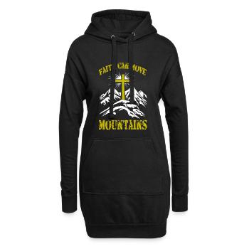 faith can move mountains Glaube Religion Christen - Hoodie-Kleid - Schwarz - Vorne