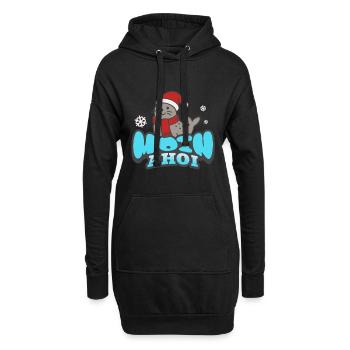 Moin & Ahoi Seehund - Hoodie-Kleid - Schwarz - Vorne