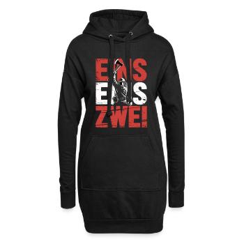 Dicton des pompiers – Le héros de l’appel d’urgence 112 en action - Sweat-shirt à capuche long Femme - noir - Devant