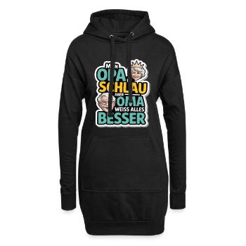Drôle grand-mère grand-père disant design pour les enfants & - Sweat-shirt à capuche long Femme - noir - Devant