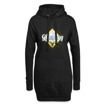 Göteborg mit Hirsch Schweden Vintage Souvenir - Hoodie-Kleid - Schwarz - Vorne