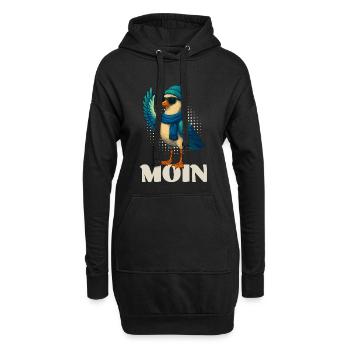 Mouette fraîche - Moin - Sweat-shirt à capuche long Femme - noir - Devant