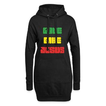 Vie amoureuse Jésus Popart - Sweat-shirt à capuche long Femme - noir - Devant
