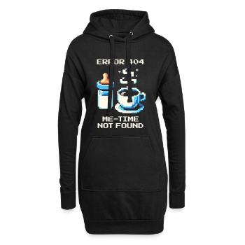 Erreur 404 : Me-Time est manquant | Maman, Café, Vie Quotidienne - Sweat-shirt à capuche long Femme - noir - Devant