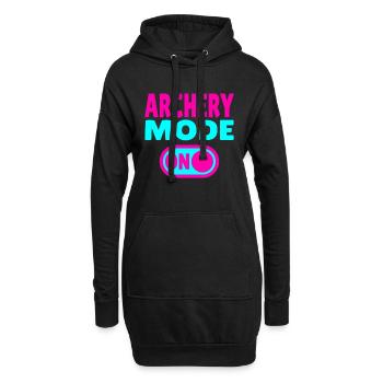 Mode tir à l’arc activé - Sweat-shirt à capuche long Femme - noir - Devant