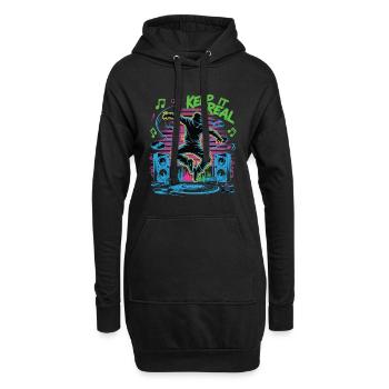Streetdance Beat – Urban DJ Music Design - Sweat-shirt à capuche long Femme - noir - Devant