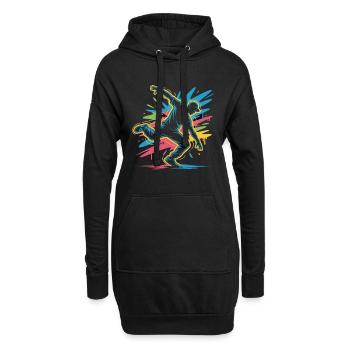 Streetdance Beat – Urban DJ Music Design - Sweat-shirt à capuche long Femme - noir - Devant