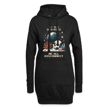 Quand la mer meurt, nous perdons tous | Nature - Sweat-shirt à capuche long Femme - noir - Devant