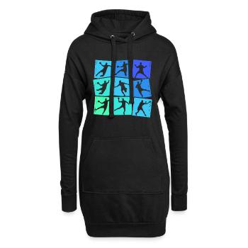 Handball Handballer Handballspieler Kinder Jungen  - Hoodie-Kleid - Schwarz - Vorne