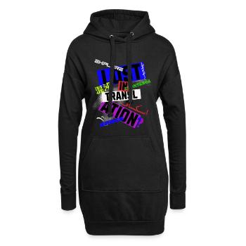 Perdu dans la traduction - Sweat-shirt à capuche long Femme - noir - Devant