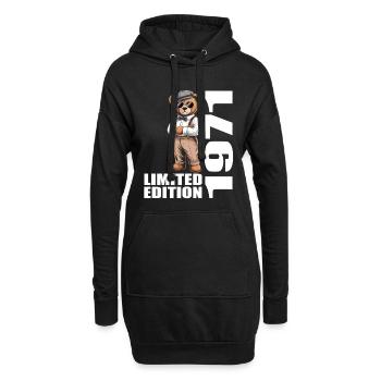 1971 Limited Edition Bär Geburtstag 1971 - Hoodie-Kleid - Schwarz - Vorne
