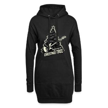 Se balancer autour du sapin de Noël - Sweat-shirt à capuche long Femme - noir - Devant