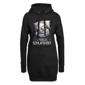 Offizielles Schlafshirt Hundeträume - Hoodie-Kleid - Schwarz - Vorne