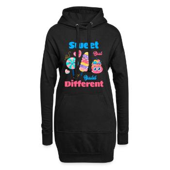Ollipop amour doux et drôle - Sweat-shirt à capuche long Femme - noir - Devant