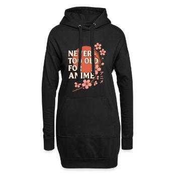 Jamais trop vieux pour la conception de streetwear d’anime au Japon - Sweat-shirt à capuche long Femme - noir - Devant