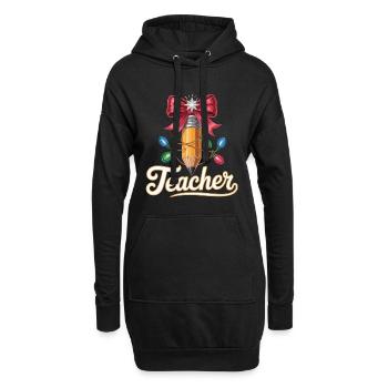Geschenkidee für Lehrer und Pädagogen Weihnachten - Hoodie-Kleid - Schwarz - Vorne