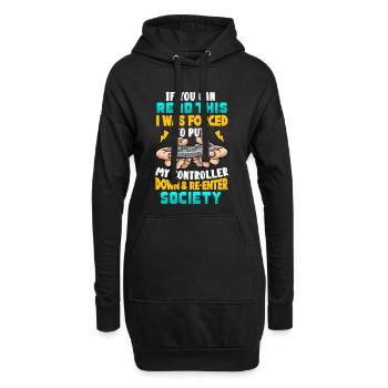 Gaming - Hoodie-Kleid - Schwarz - Vorne