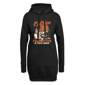 Mécanicien militaire - Sweat-shirt à capuche long Femme - noir - Devant