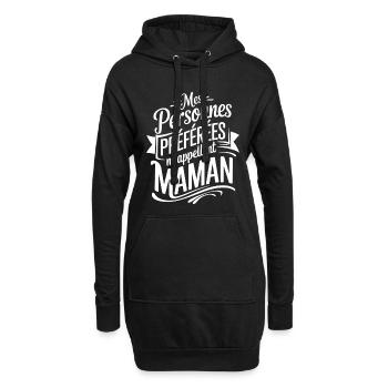 My Favorite People Call Me Mom - Hoodie Dress - black - Front