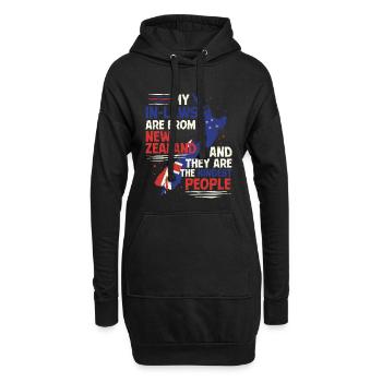 Neuseeland Verwandte Schwiegermutter - Hoodie-Kleid - Schwarz - Vorne