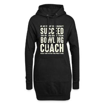 L’entraîneur de bowling Wisdom fait d’abord ce qui a dit - Sweat-shirt à capuche long Femme - noir - Devant