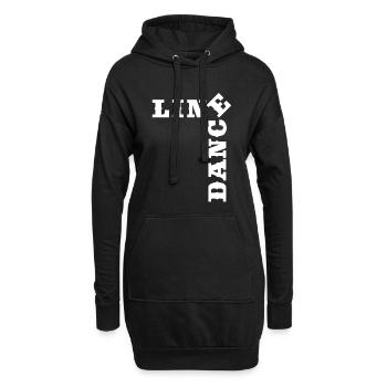 Temps de danse en ligne de mots croisés - Sweat-shirt à capuche long Femme - noir - Devant