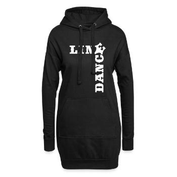 Temps de danse en ligne de mots croisés - Sweat-shirt à capuche long Femme - noir - Devant